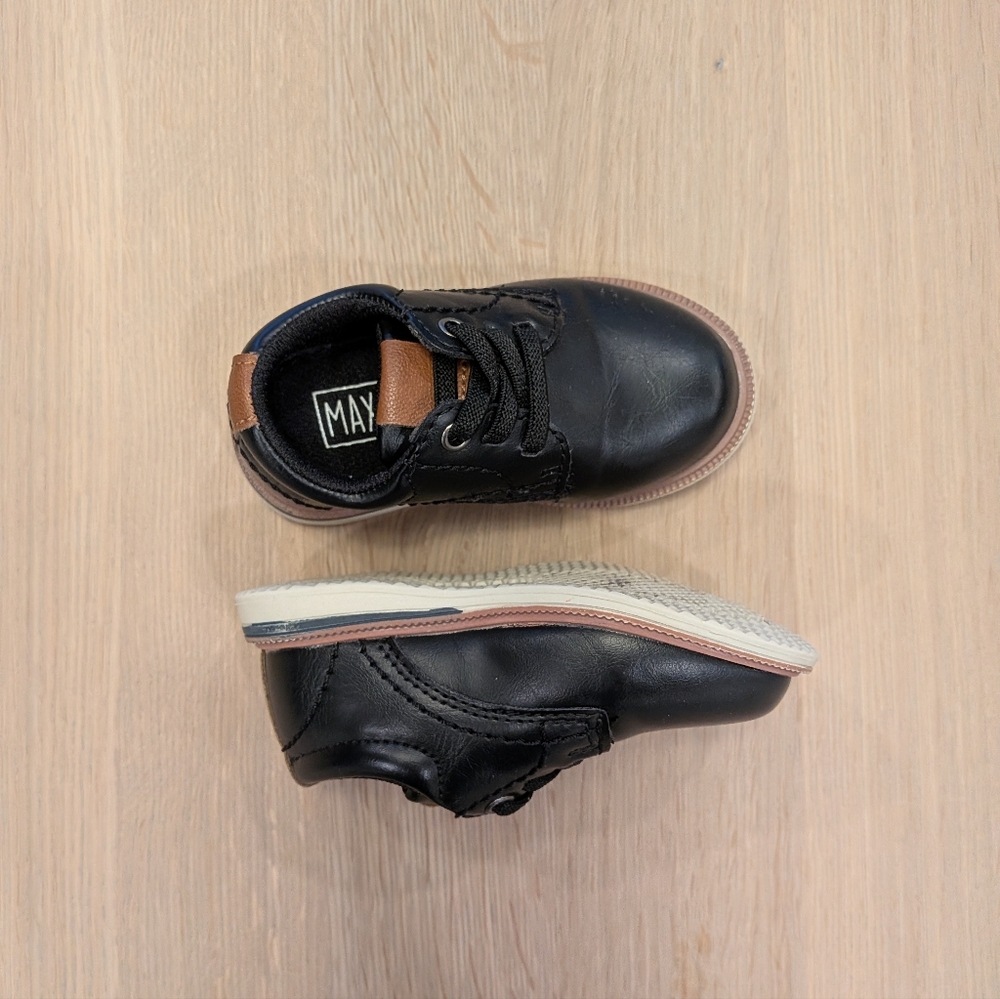 Max And Jake Black and Brown Kids Shoes